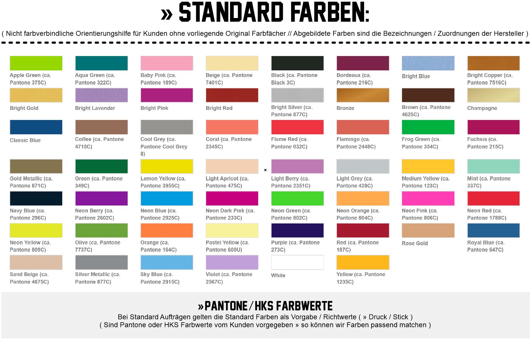 standard-farben-farbkarte